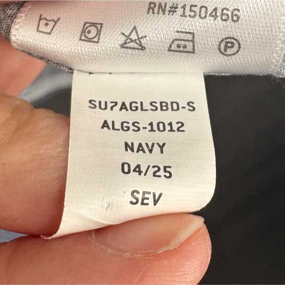 01.Algo Mens Slim Fit Long Sleeve Button-Up Shirt M Blue Going Out Date Night - Picture 9 of 11